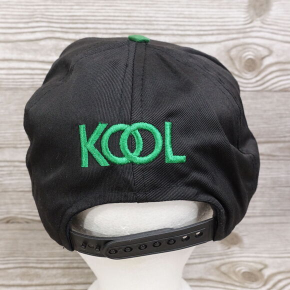 VINTAGE KOOL CIGARETTES PROMO BLACK GREEN SNAPBACK BASEBALL HAT CAP - Picture 4 of 8